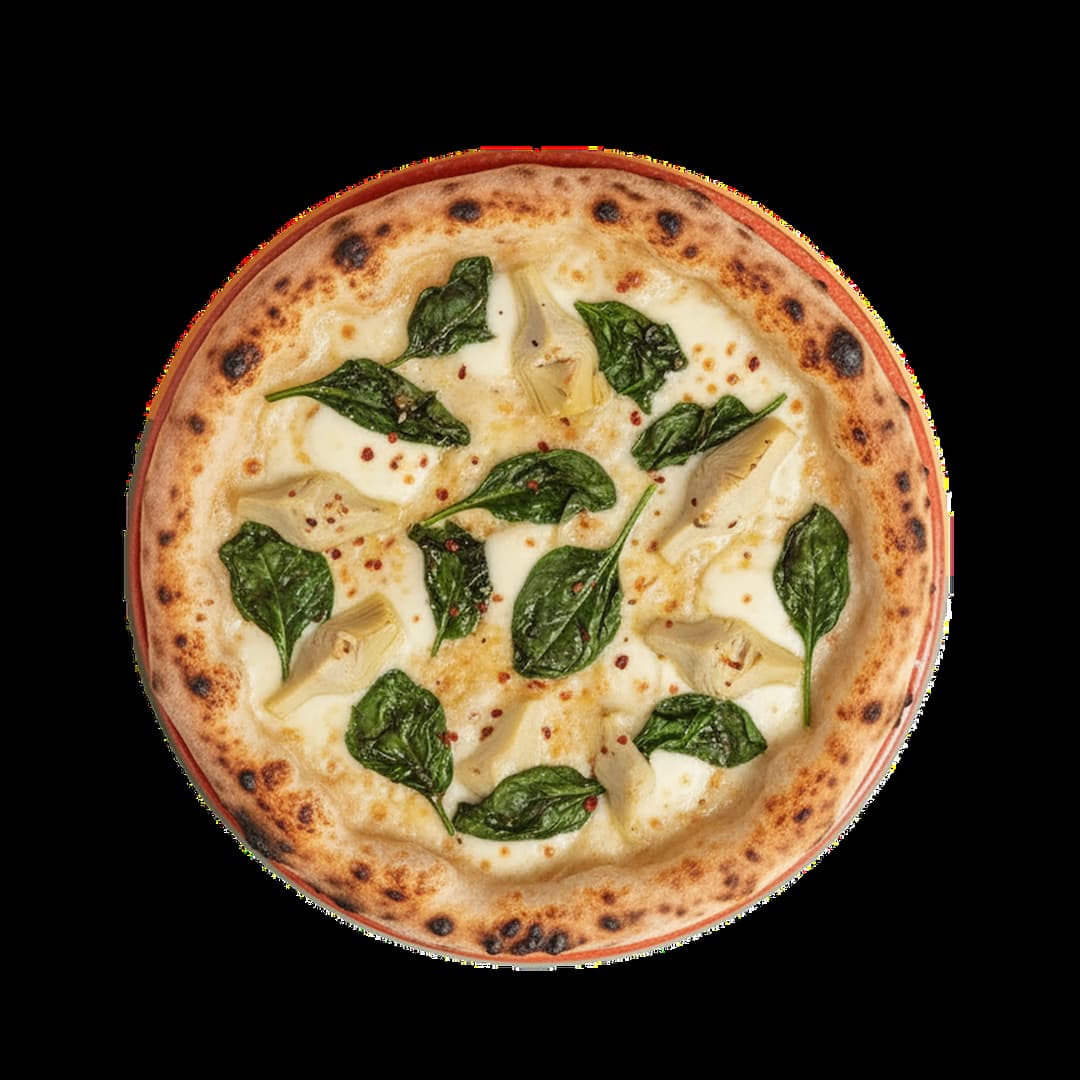 시금치 아티초크 피자